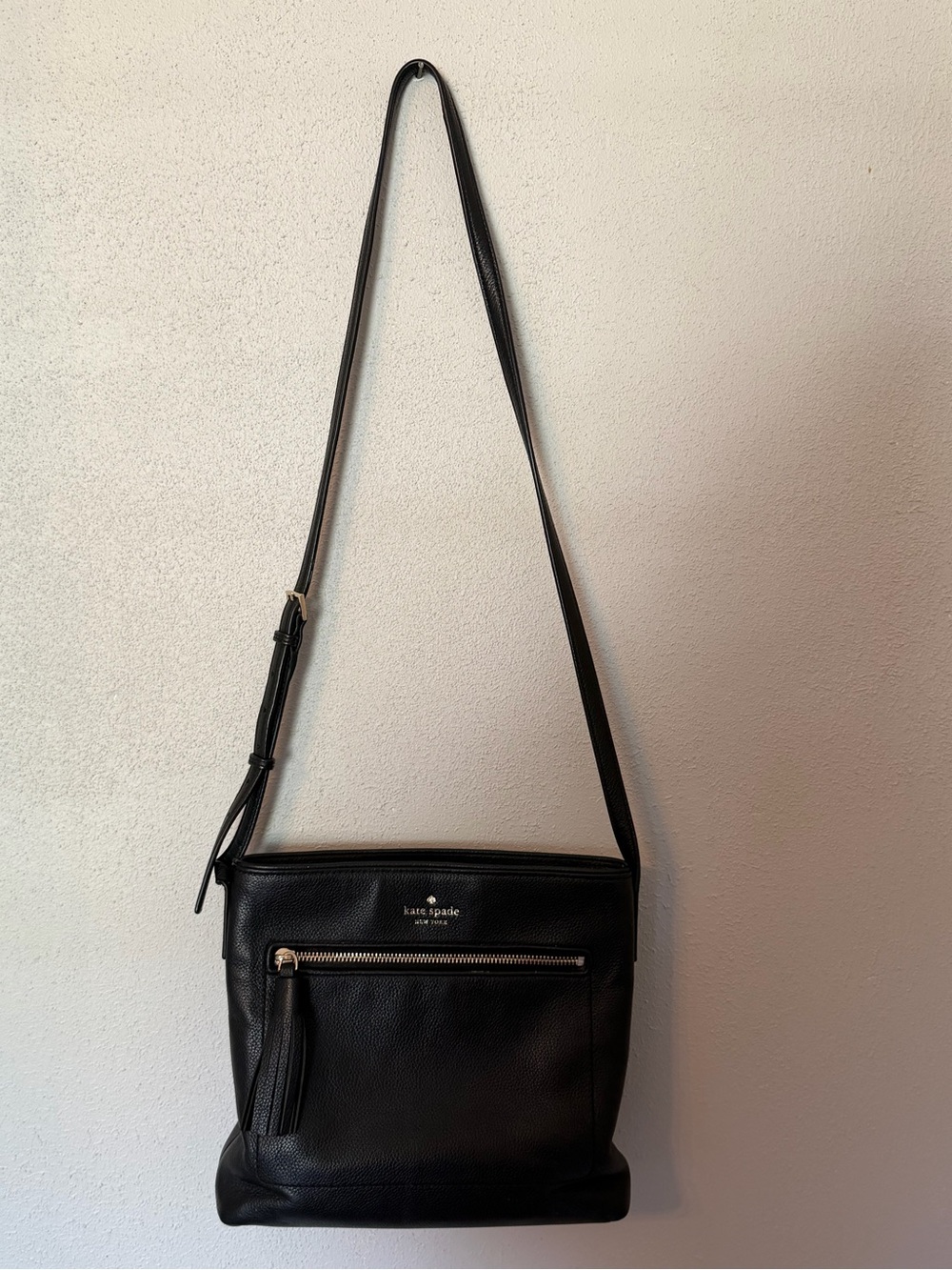 kate spade Black Pebbled Leather Crossbody Bag